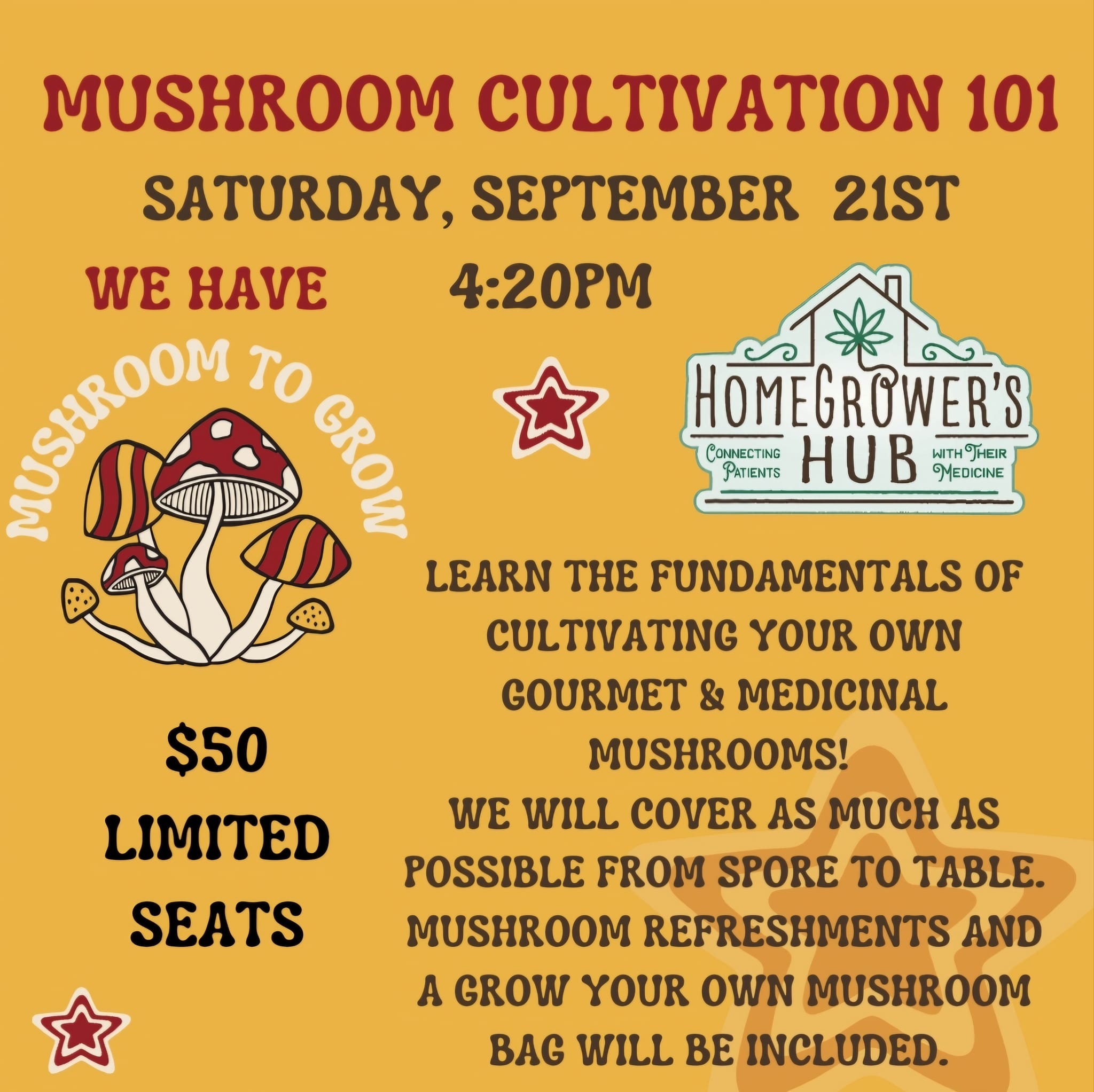 Mushroom Cultivation 101 Event